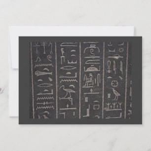 Invitation des hiéroglyphes égyptiens