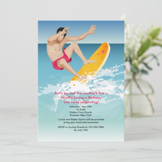 Invitation des hommes surfeurs (Debout devant)