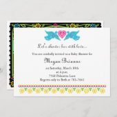 Invitation des Inséparables colorés de Fiesta de B (Devant / Derrière)