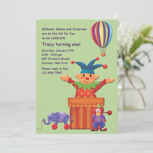 Invitation des jouets des enfants (Debout devant)