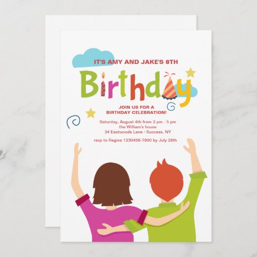 Invitation des jumeaux (Devant / Derrière)