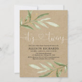 Invitation Des jumeaux rustiques de verdure sans distinction  (Devant)