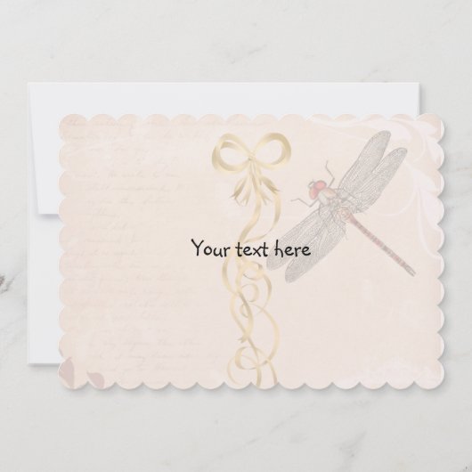 Invitation des libellules d'anniversaire (Dos)