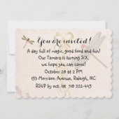 Invitation des libellules d'anniversaire (Devant)