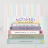 Invitation Des Livres Pour Le Baby shower Des Jeunes Filles (Devant / Derrière)