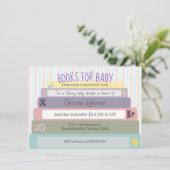 Invitation Des Livres Pour Le Baby shower Des Jeunes Filles (Debout devant)