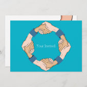 Invitation des mains du cercle de poignée de main (Devant / Derrière)