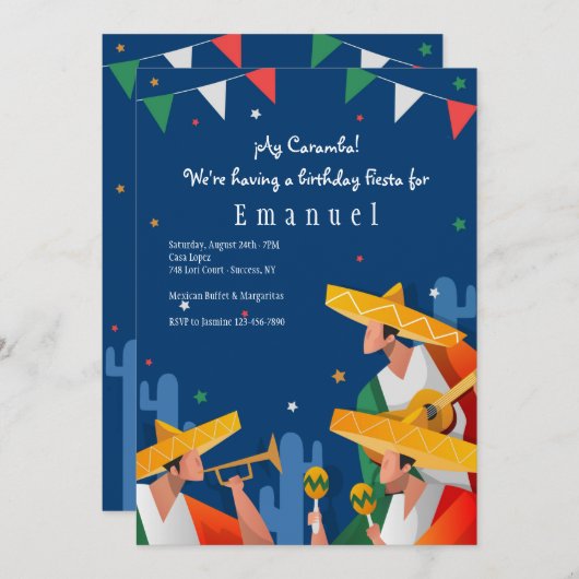 Invitation des Mariachis (Devant / Derrière)