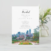 Invitation Des Moines Skyline Bridal Shower (Debout devant)