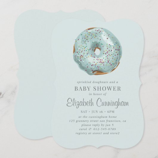 Invitation Des noix de muscade parsemées et un Baby shower (Devant / Derrière)