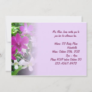 Invitation des orchidées magenta