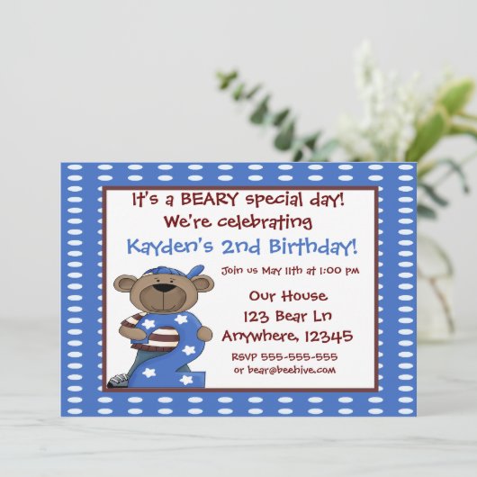 Invitation des ours du 2e anniversaire (Debout devant)