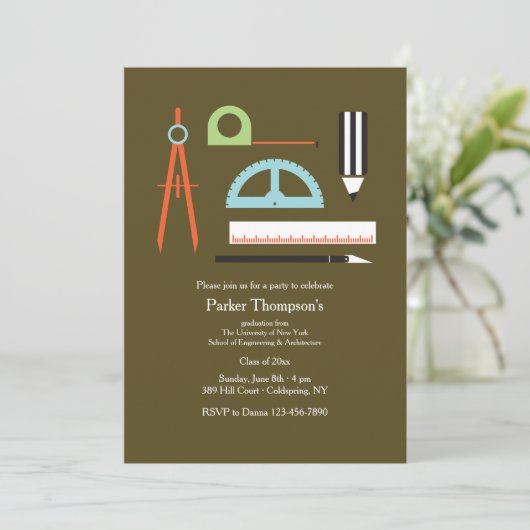 Invitation des outils de l'architecte (Debout devant)