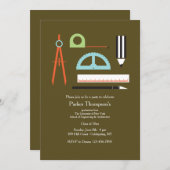 Invitation des outils de l'architecte (Devant / Derrière)