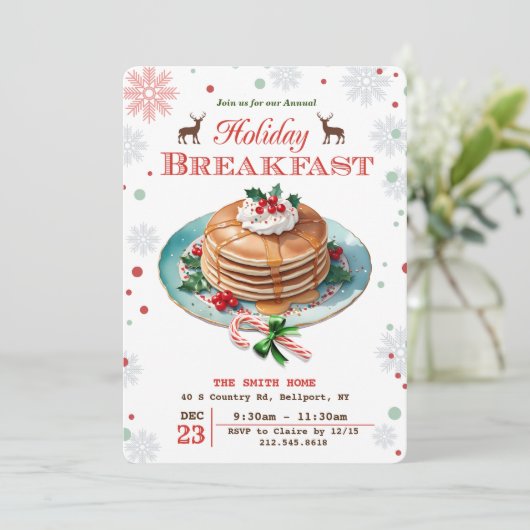 Invitation des Pancakes de vacances (Debout devant)