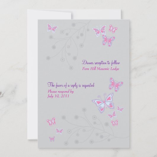 Invitation des papillons (Cool Chic) (Dos)