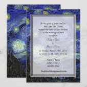 Invitation des parents de la mariée, Nuit étoilée (Devant / Derrière)