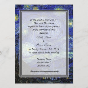 Invitation des parents de la mariée, Starry Night