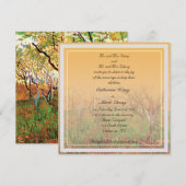 Invitation des parents des mariés, verger (Devant / Derrière)