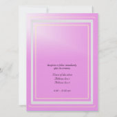 Invitation des parents mariés et mariés (Dos)