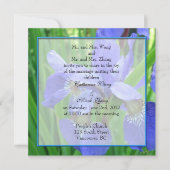 Invitation des parents mariés et mariés, iris bleu (Devant)