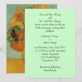 Invitation des parents mariés et mariés, mariage (Devant / Derrière)