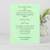 Invitation des parents mariés et mariés, mariage (Debout devant)