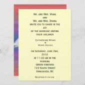 Invitation des parents mariés et mariés, mariage (Devant / Derrière)