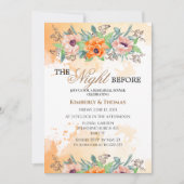 Invitation Des pavots la nuit avant le dîner de répétition (Devant)