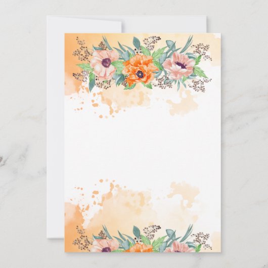 Invitation Des pavots la nuit avant le dîner de répétition (Dos)