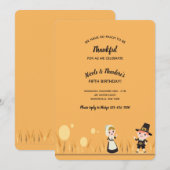 Invitation des pèlerins de la journée Thanksgiving (Devant / Derrière)