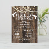 Invitation Des pistolets ou des perles de révélation de genre (Debout devant)