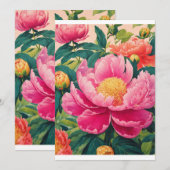 Invitation "Des pivoines radieuses : des fleurs hyper-réalist (Devant / Derrière)