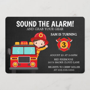 Invitation des pompiers de camion-citerne pour enf