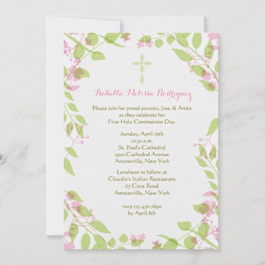 Invitation des premières fleurs du printemps (Devant)