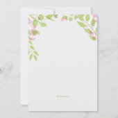 Invitation des premières fleurs du printemps (Dos)