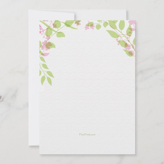 Invitation des premières fleurs du printemps (Dos)