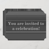 Invitation des rayures de charbon (Devant / Derrière)