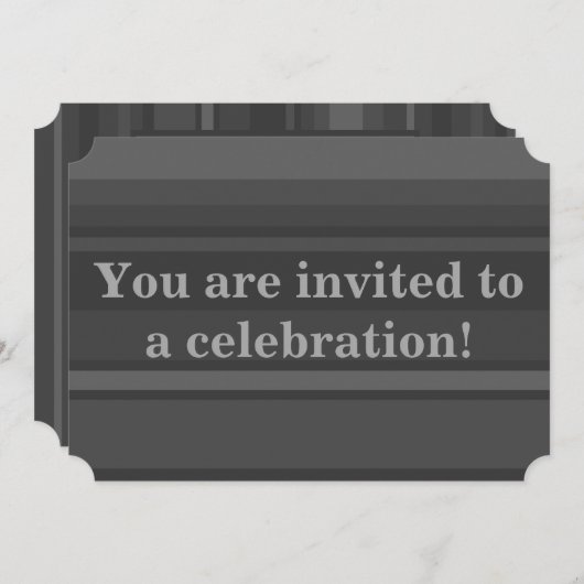 Invitation des rayures de charbon (Devant / Derrière)