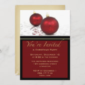 Invitation des Red Baubles de Noël (Devant / Derrière)