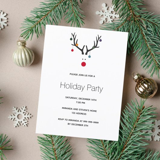 Invitation des rennes de Noël