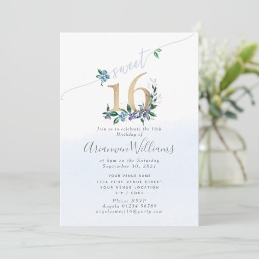 Invitation des Roses de la Paeony blue (Debout devant)