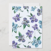 Invitation des Roses de la Paeony blue (Dos)