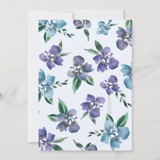 Invitation des Roses de la Paeony blue (Dos)