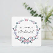 Invitation Des roses roses ont germé.  (Debout devant)