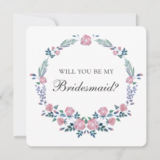 Invitation Des roses roses ont germé.  (Devant)