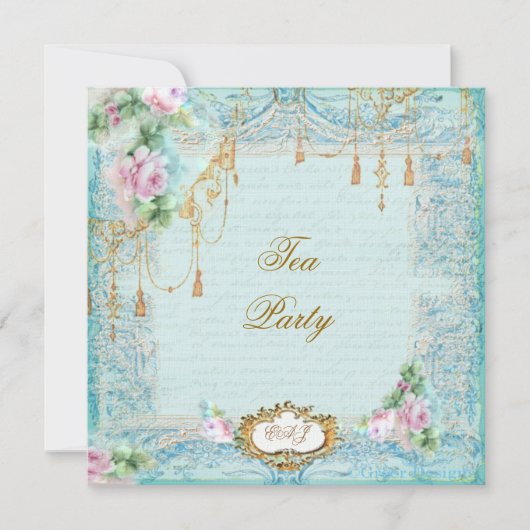 Invitation des rouleaux et des tracés de dentelle (Devant)