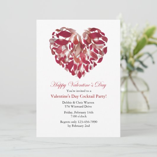 Invitation des rubans de Valentine (Debout devant)