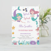 Invitation Des Sirènes Personnalisables Sous La Mer (Debout devant)