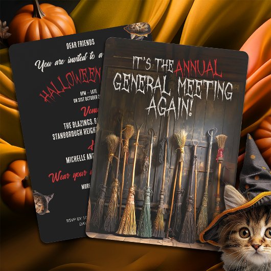 Invitation Des sorcières rustiques aux salles Réunion de vill